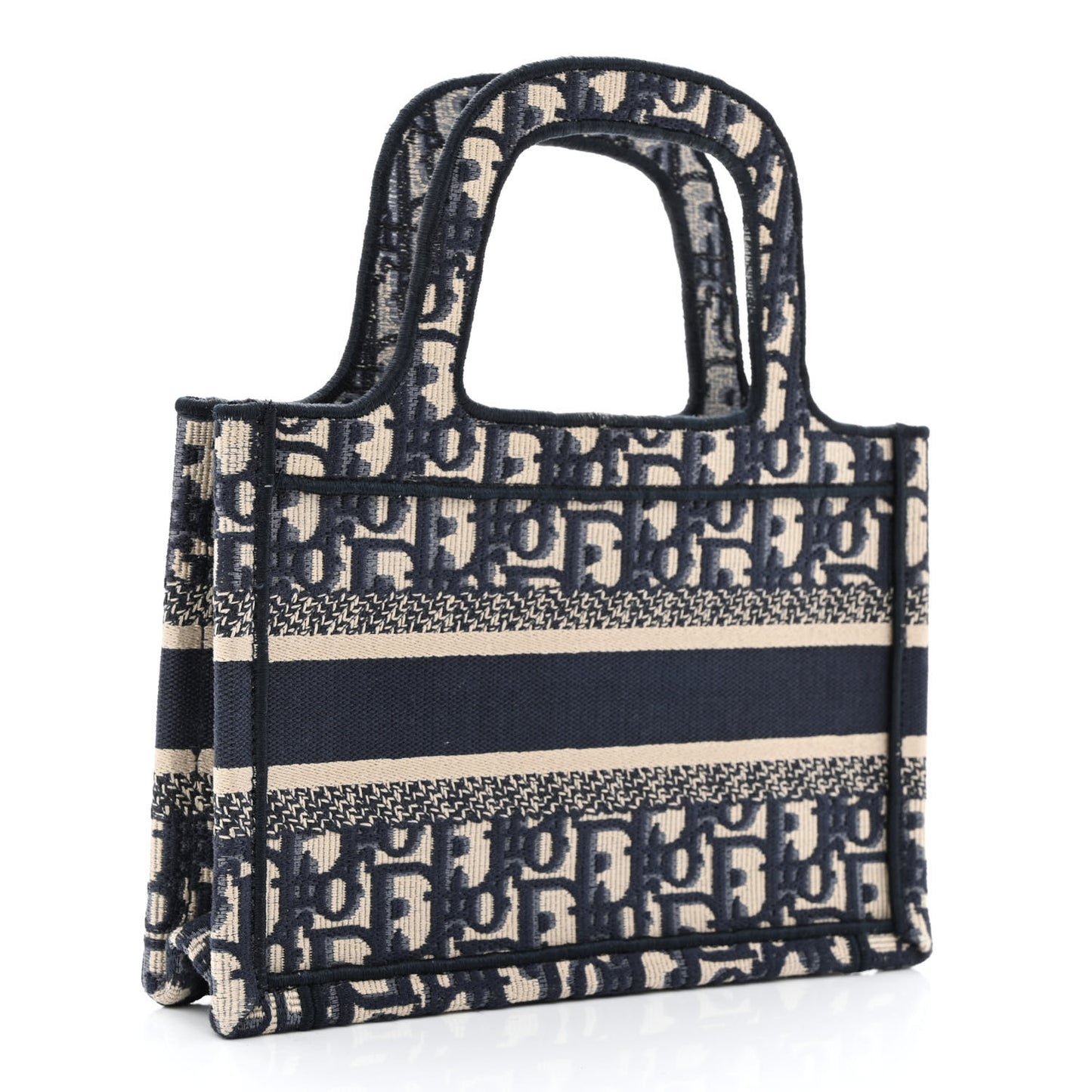 Oblique Mini Book Tote Blue Multicolor