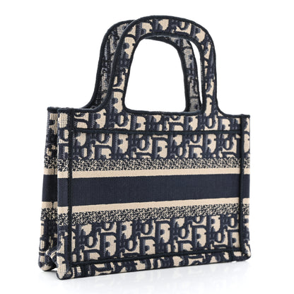 Christian Dior Oblique Mini Book Tote Blue Multicolor 3 of 11