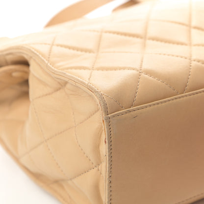 Chanel Lambskin Quilted Shoulder Bag Beige 10 of 15