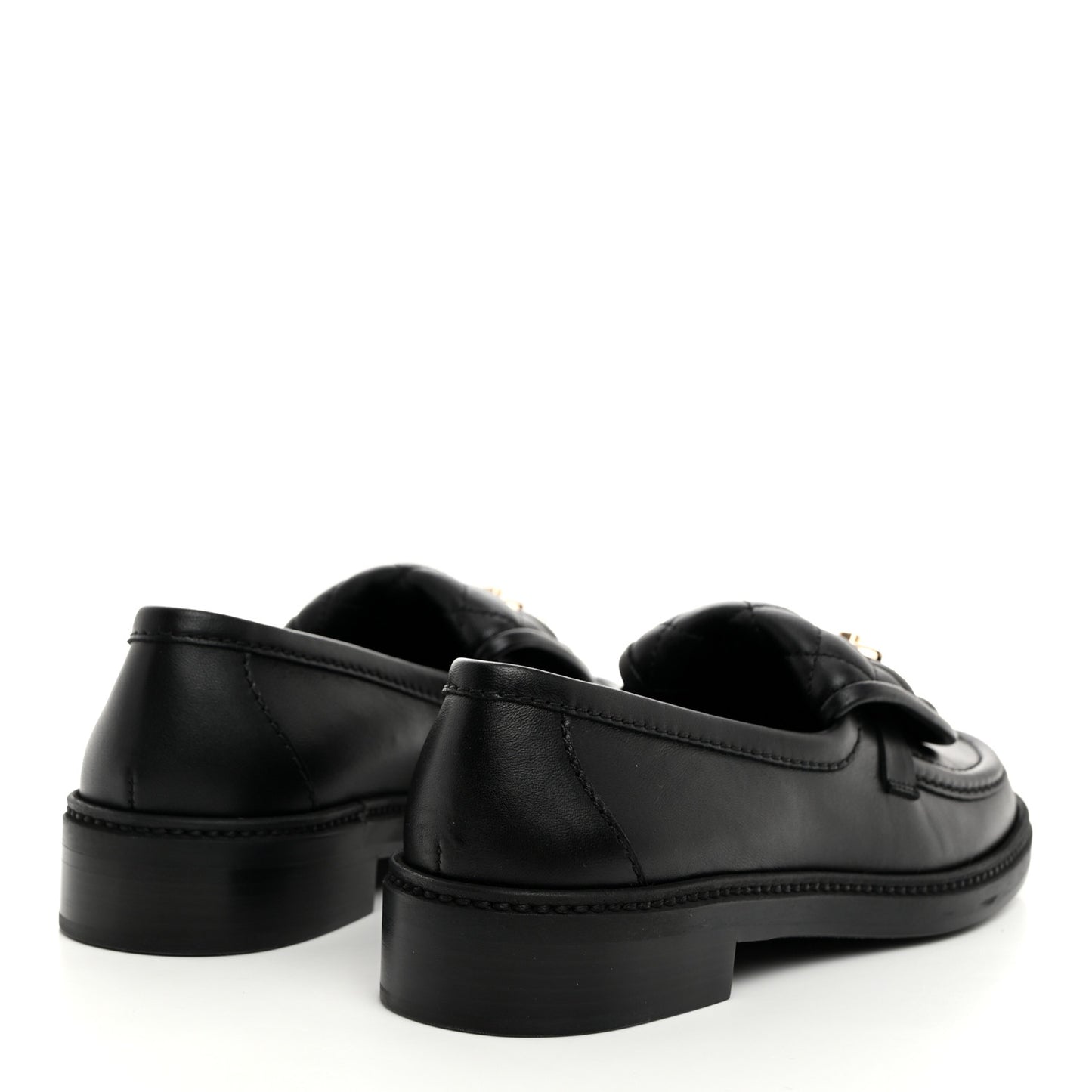 Lambskin Quilted CC Turnlock Loafers 36.5 Black