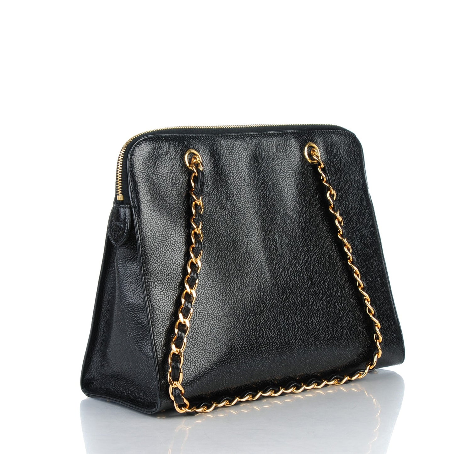 Caviar Flap Shoulder Bag Black