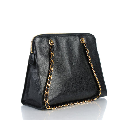 Chanel Caviar Flap Shoulder Bag Black 3 of 8