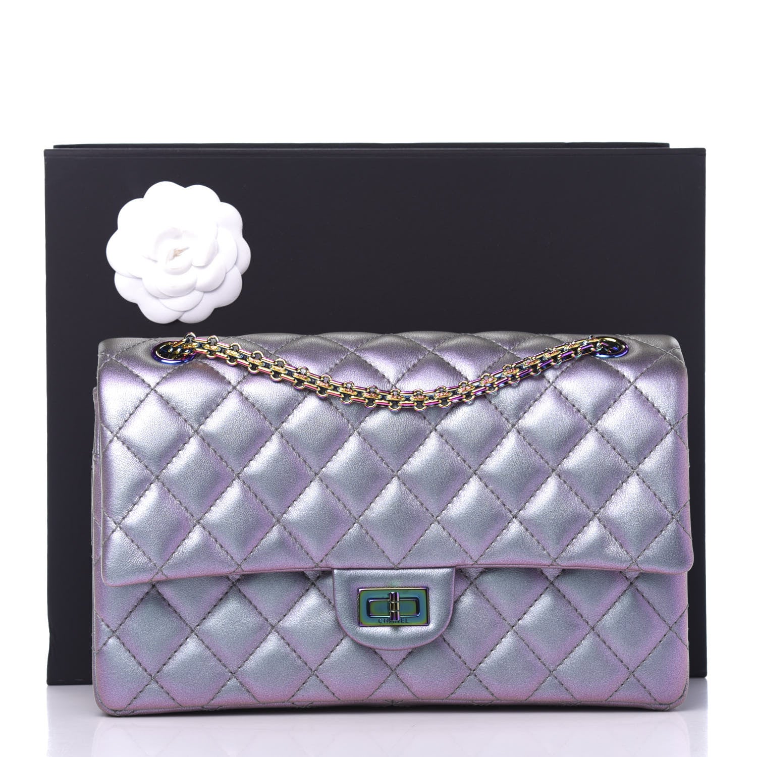 Chanel Iridescent Lambskin Quilted 2.55 Reissue 226 Flap Light Purple 10 of 10