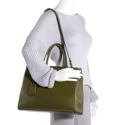 Fendi Vitello Elite Flamingo Regular 2Jours Tote Oliva 2 of 12