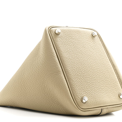 Hermes Taurillon Clemence Picotin Lock 18 PM Beige Marfa 9 of 11