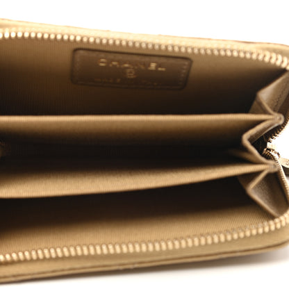 Chanel Metallic Lambskin Egyptian Amulet Zip Coin Purse Gold 5 of 7