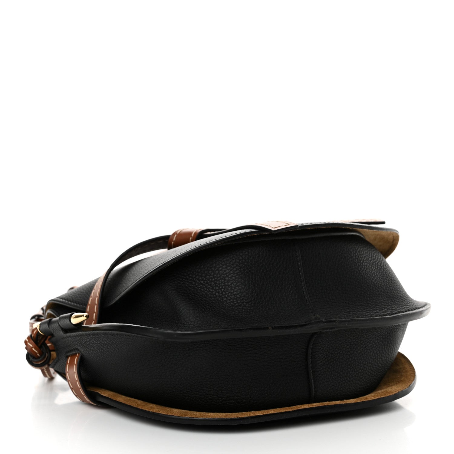 Loewe Grained Calfskin Small Gate Crossbody Bag Pecan Black 4 of 9
