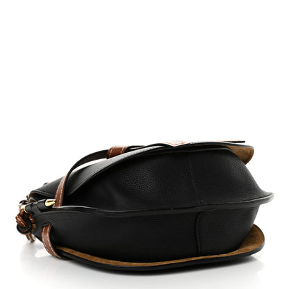 Loewe Grained Calfskin Small Gate Crossbody Bag Pecan Black 4 of 9