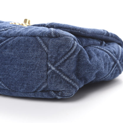 Chanel Denim Quilted Medium 19 Flap Blue 9 of 10