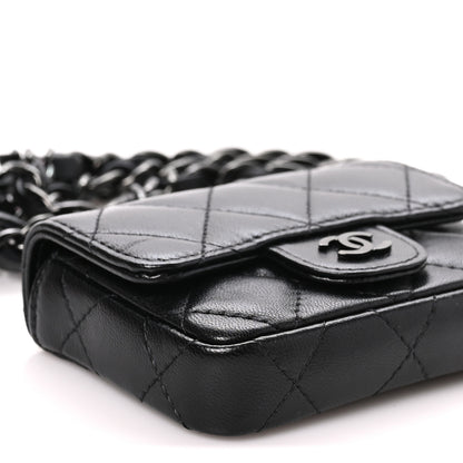 Chanel Lambskin Quilted Mini Chain Belt Bag So Black 8 of 10