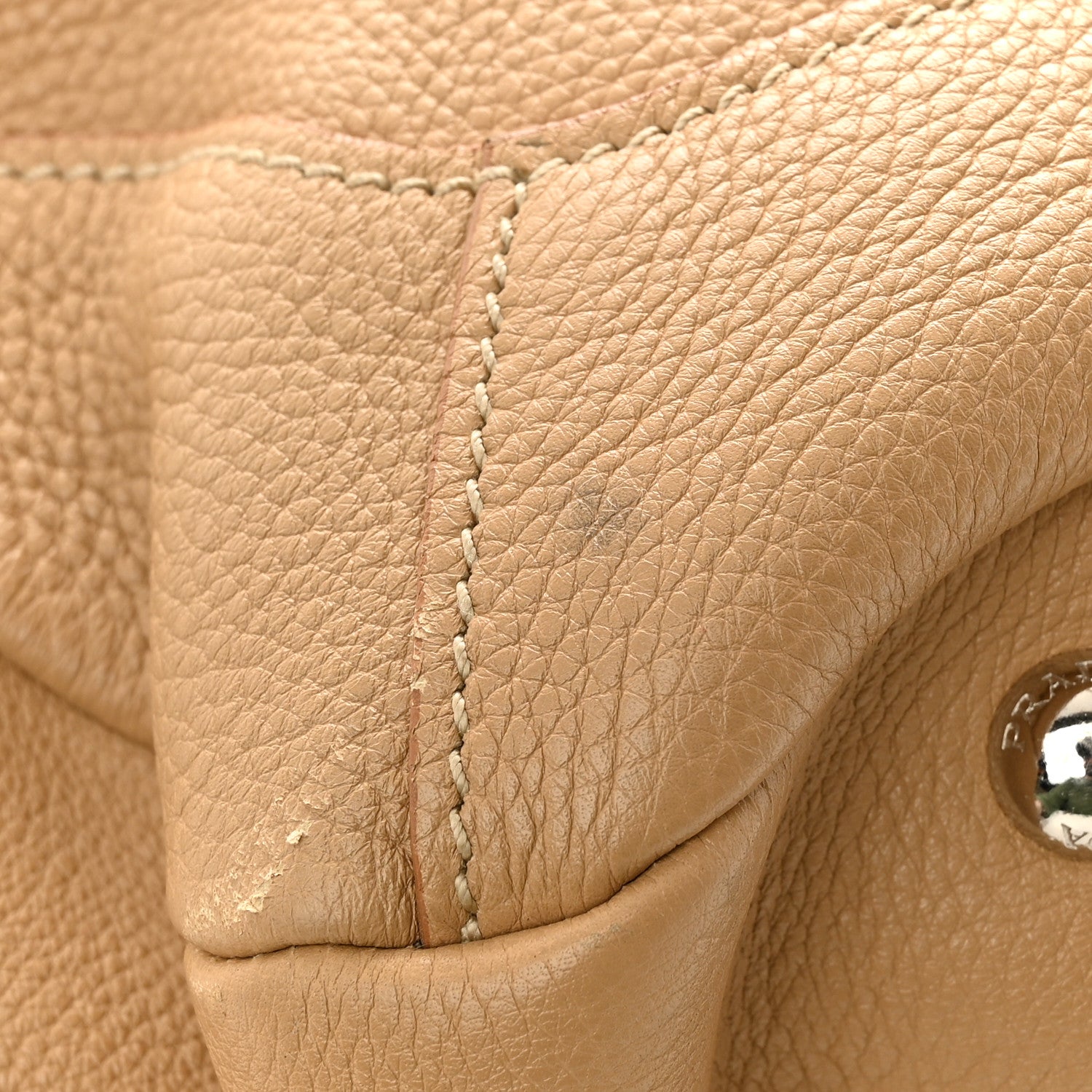 Prada Vitello Daino Side Pocket Hobo Sabbia 11 of 17