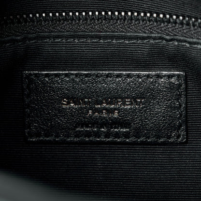 Saint Laurent Lambskin Quilted Monogram Monochrome Small Loulou Puffer Chain Satchel Black 7 of 11