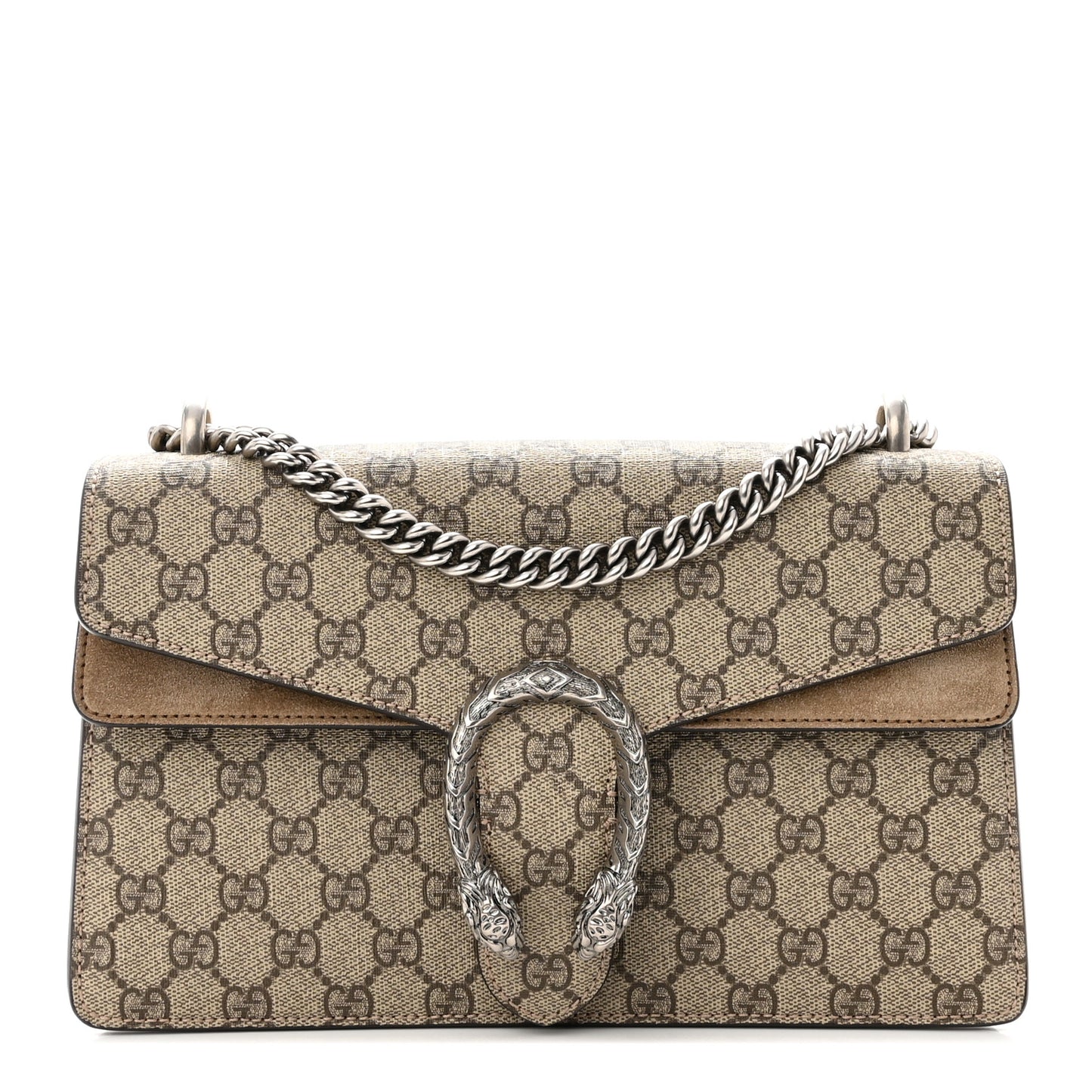 GG Supreme Monogram Small Dionysus Shoulder Bag Taupe