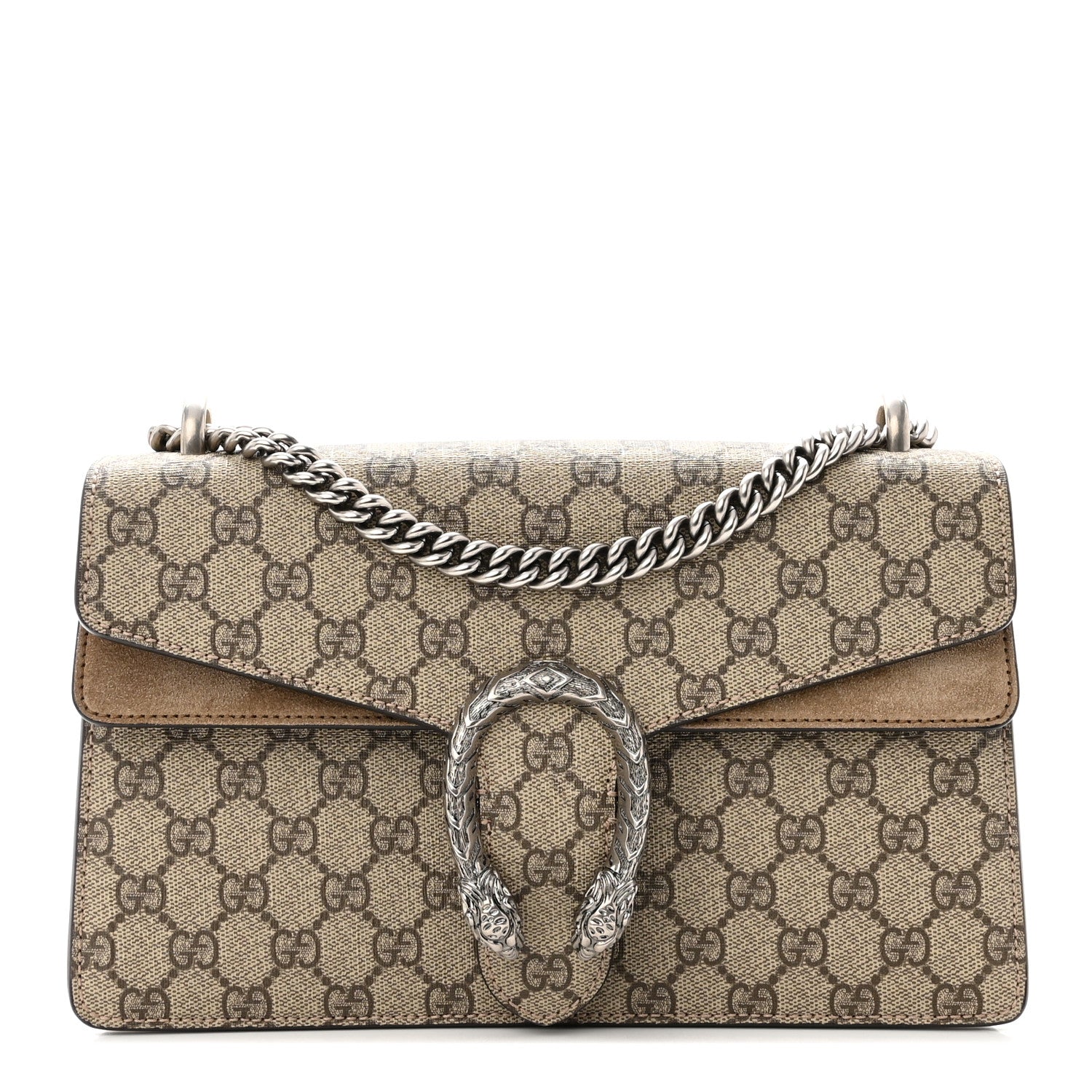 Gucci GG Supreme Monogram Small Dionysus Shoulder Bag Taupe 1 of 11