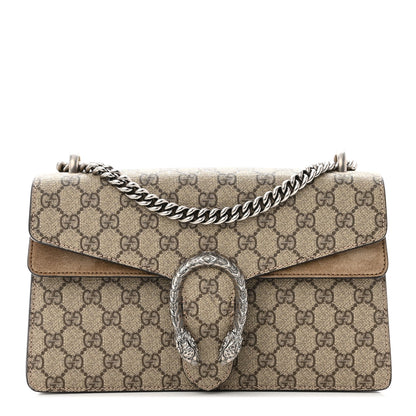 Gucci GG Supreme Monogram Small Dionysus Shoulder Bag Taupe 1 of 11