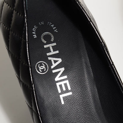Chanel Lambskin Quilted CC Pumps 36.5 Black 9 of 10