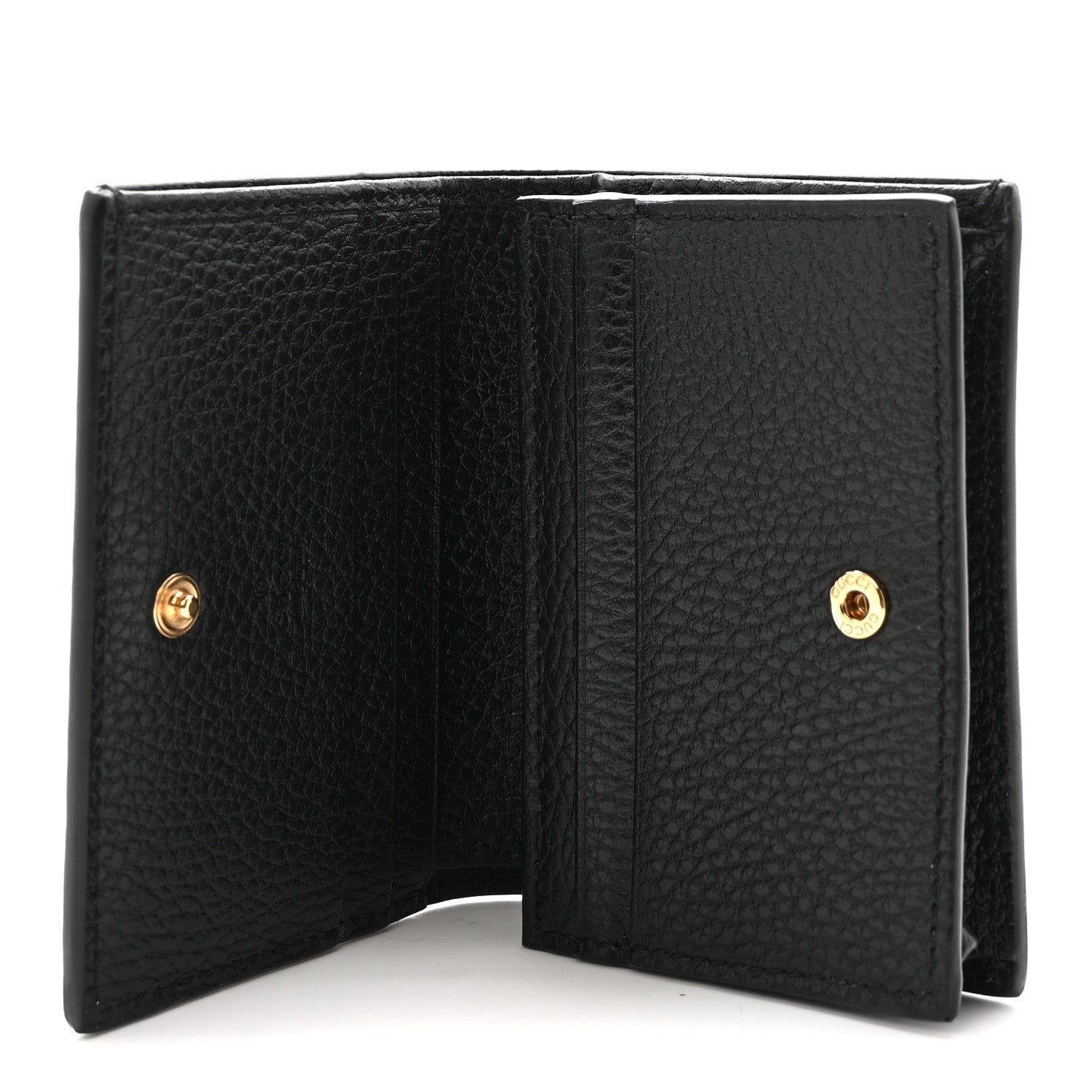 Gucci Dollar Calfskin GG Supreme Monogram GG Marmont Card Case Black Beige Ebony 5 of 7
