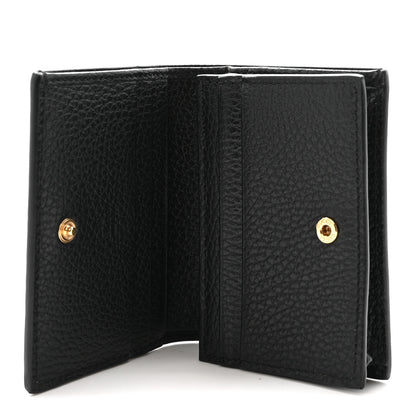 Gucci Dollar Calfskin GG Supreme Monogram GG Marmont Card Case Black Beige Ebony 5 of 7