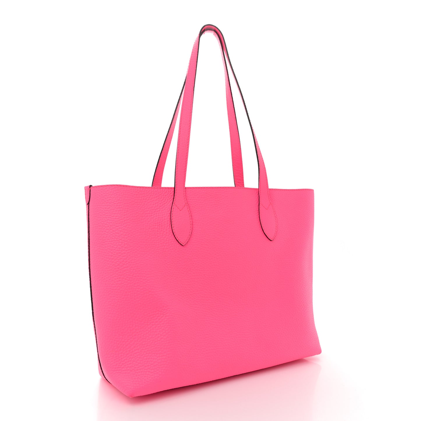 Grainy Calfskin Remington Tote Neon Pink