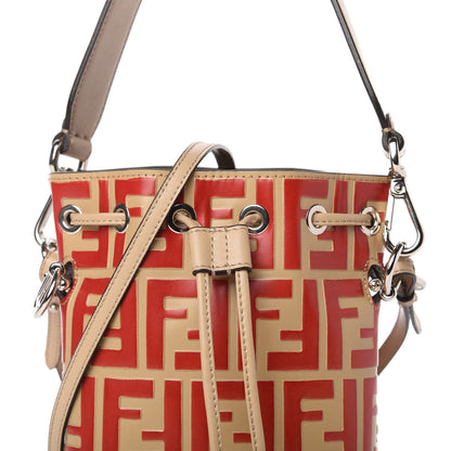 Fendi Vitello Liberty F is Fendi FF Embossed Mini Mon Tresor Bucket Bag Amido Fiamma 11 of 11
