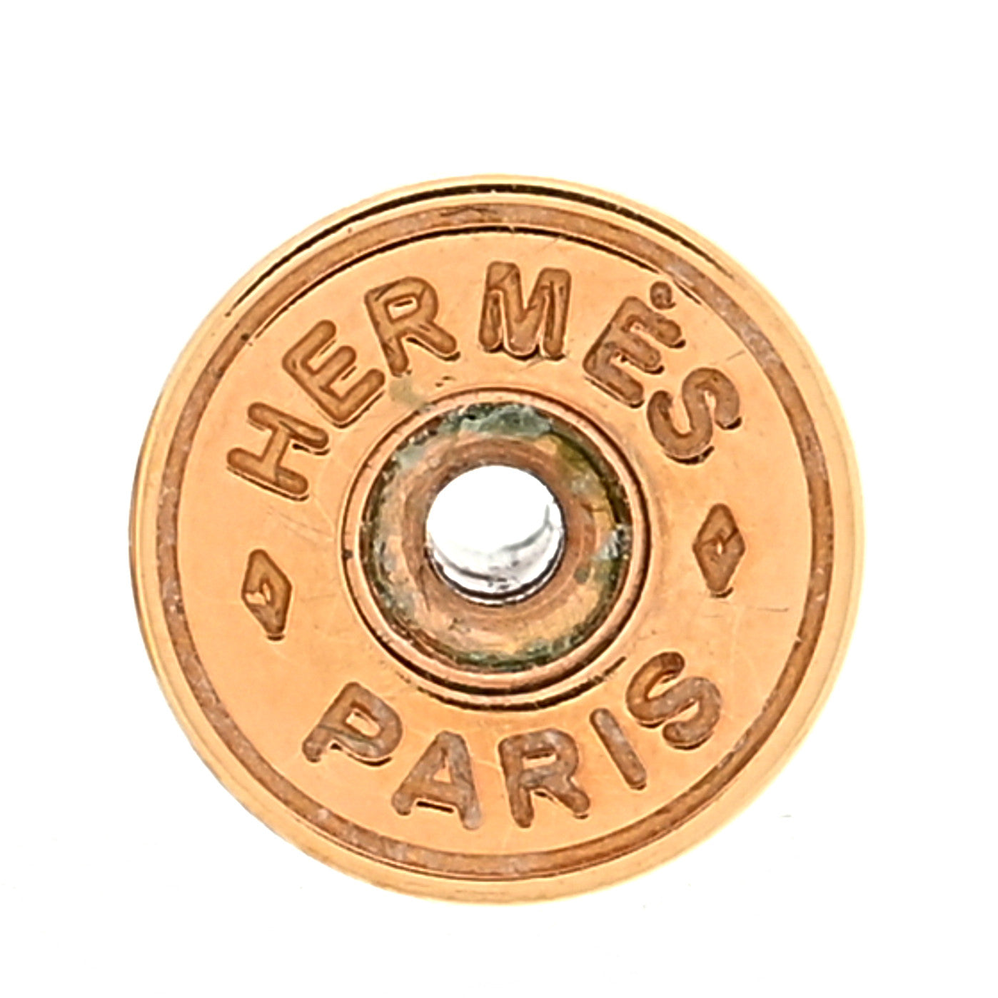 Hermes Rose Gold Lacquered Mini Pop H Earrings Black 4 of 4