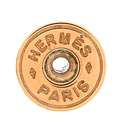 Hermes Rose Gold Lacquered Mini Pop H Earrings Black 4 of 4
