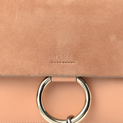 Chloe Suede Calfskin Small Faye Shoulder Bag Blushy Pink 19 of 19