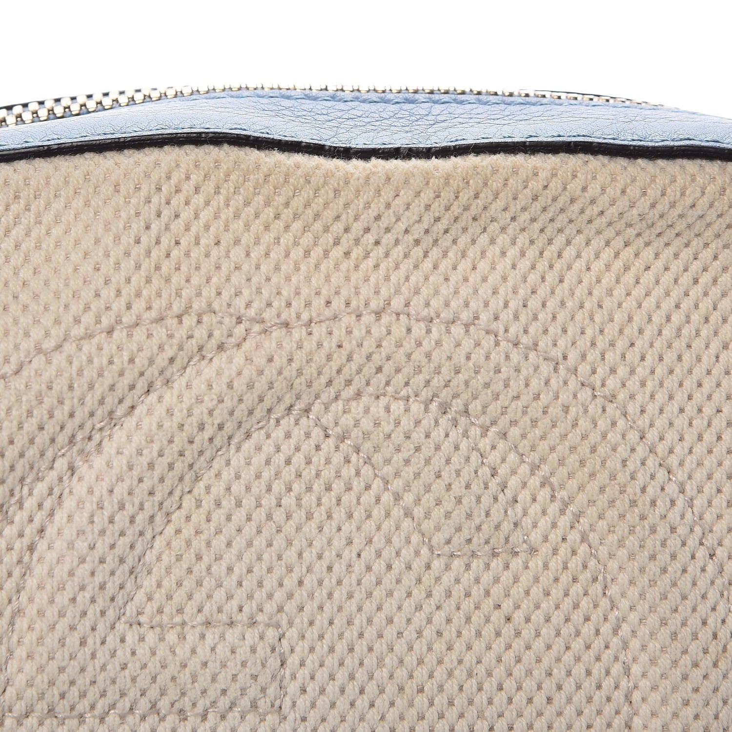 Gucci Pebbled Calfskin Canvas Soho Disco Bag Mineral Blue 8 of 9