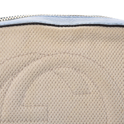 Gucci Pebbled Calfskin Canvas Soho Disco Bag Mineral Blue 8 of 9