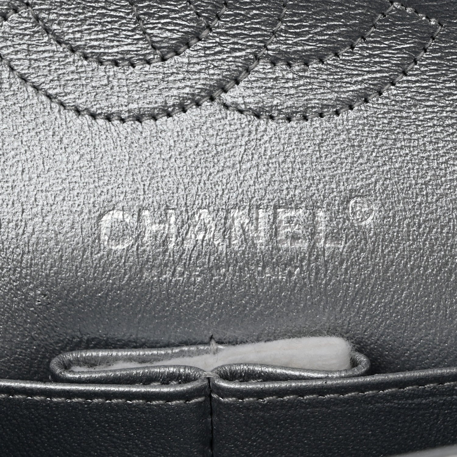 Chanel Metallic Lame Quilted Small Double Flap Silver 6 of 12