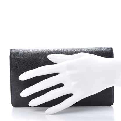 Chanel Caviar Timeless CC Yen Wallet Black 2 of 11