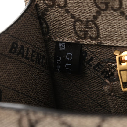 Balenciaga X GUCCI GG Supreme Monogram Medium Hourglass Top Handle Bag Beige Ebony 7 of 10
