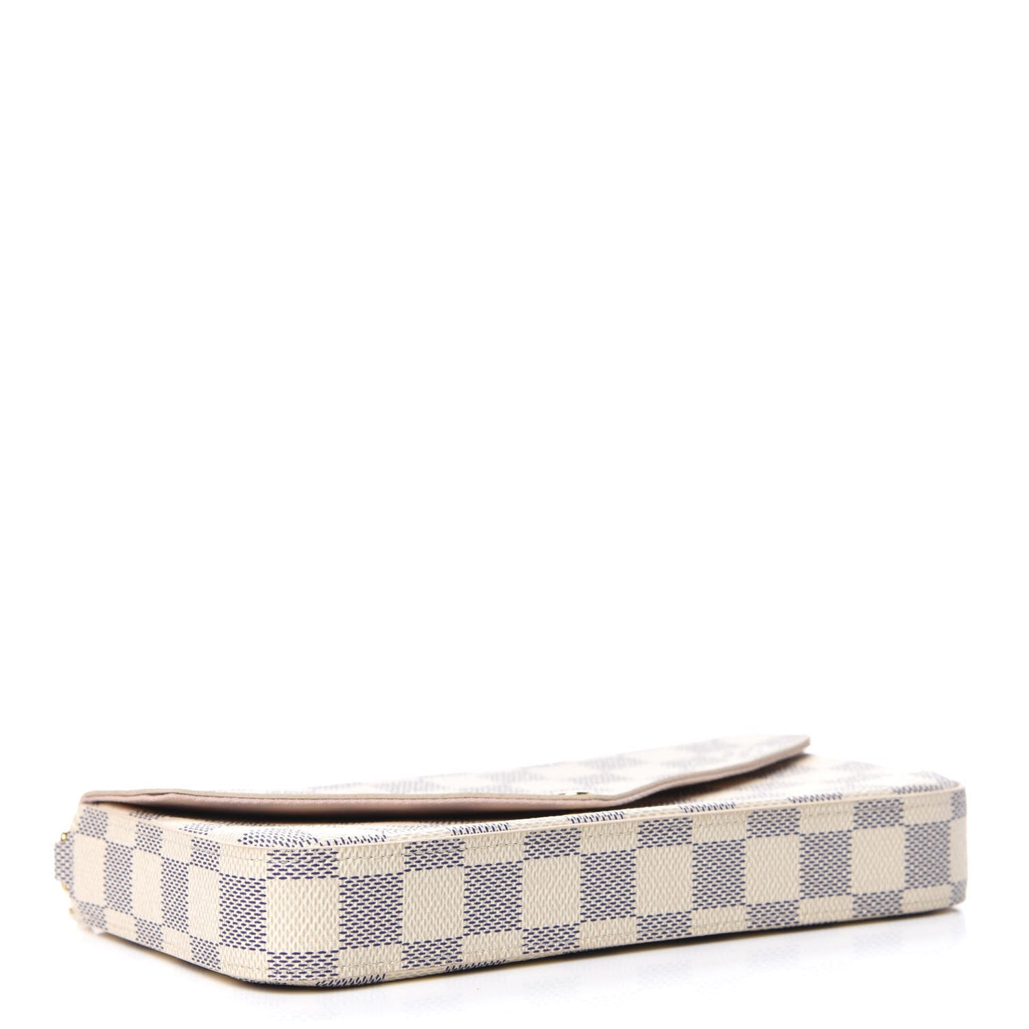 Louis Vuitton Damier Azur Pochette Felicie Chain Wallet Rose Ballerine 5 of 9