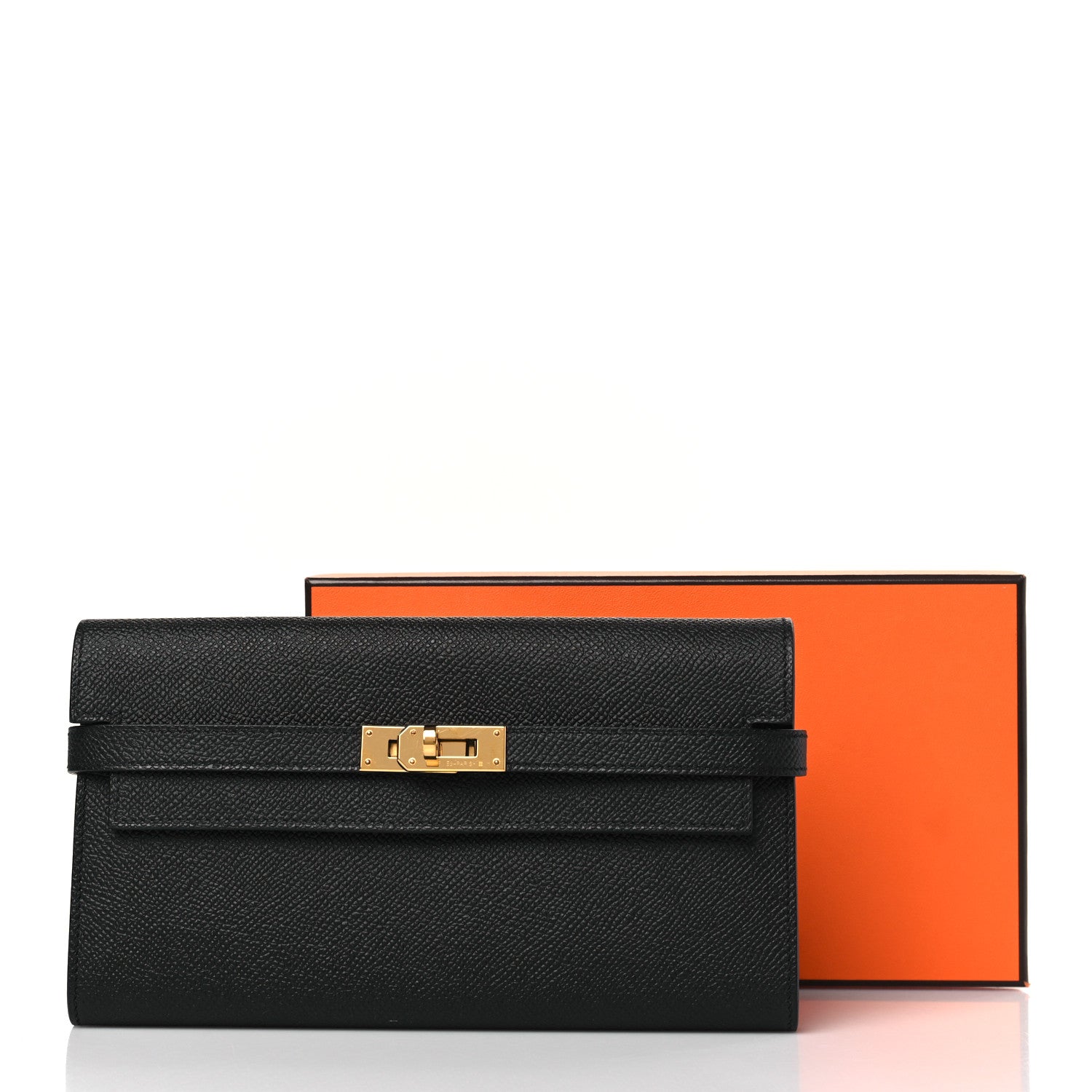 Hermes Epsom Kelly Longue Wallet Black 7 of 7