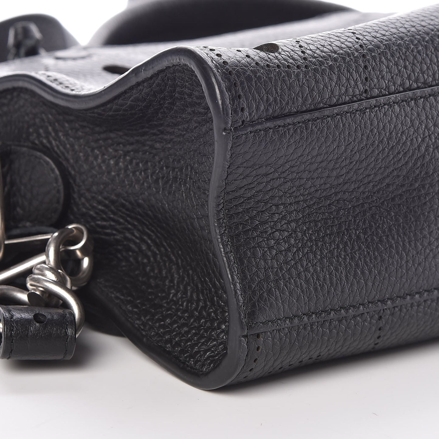 Veau Grana Perforated Blackout Hardware Nano City Black
