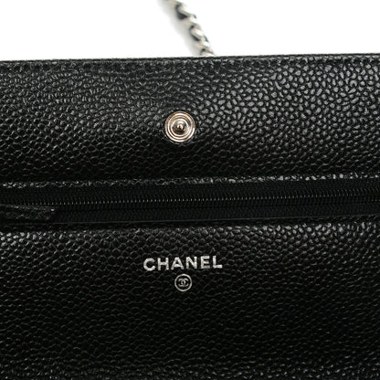 Chanel Caviar Quilted Wallet On Chain WOC Black 6 of 8
