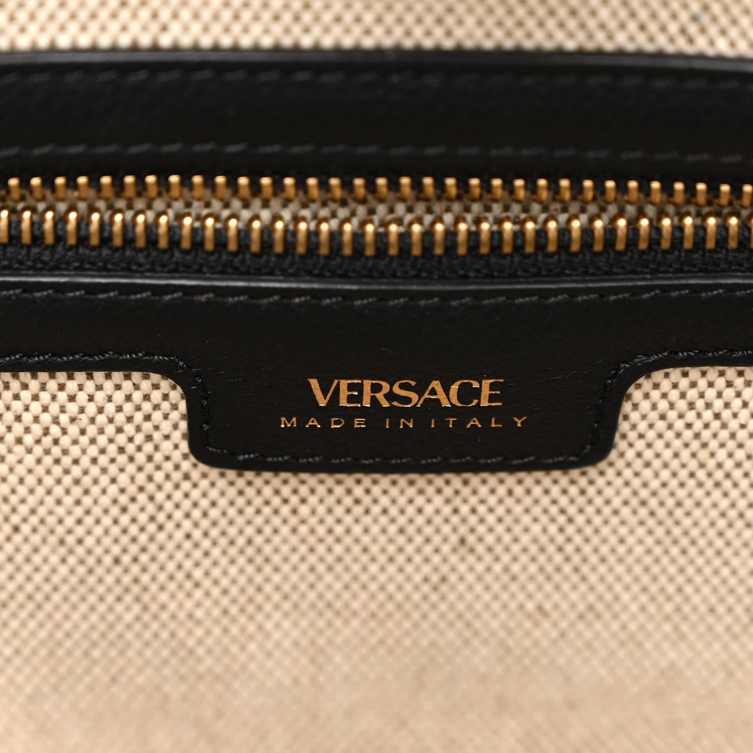 Versace Canvas Calfskin La Medusa Tote Bag Beige 7 of 11