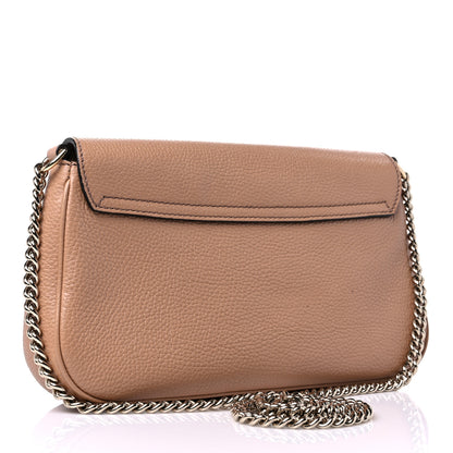 Gucci Pebbled Calfskin Medium Soho Flap Crossbody Camelia 3 of 16