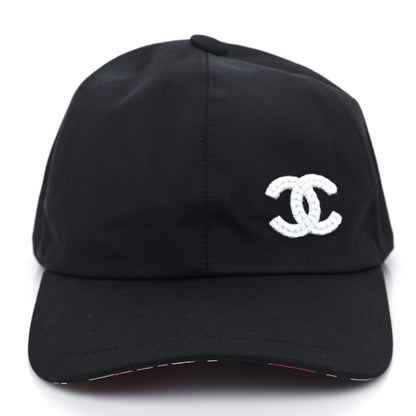 Chanel Cotton Sequin CC Cap Hat Black 2 of 7