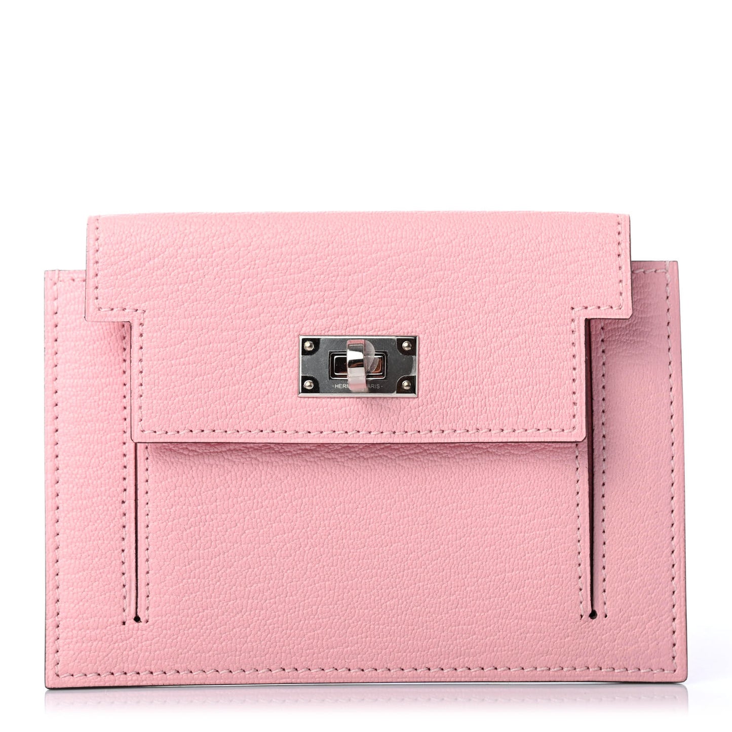 Chevre Mysore Kelly Pocket Compact Wallet Rose Sakura