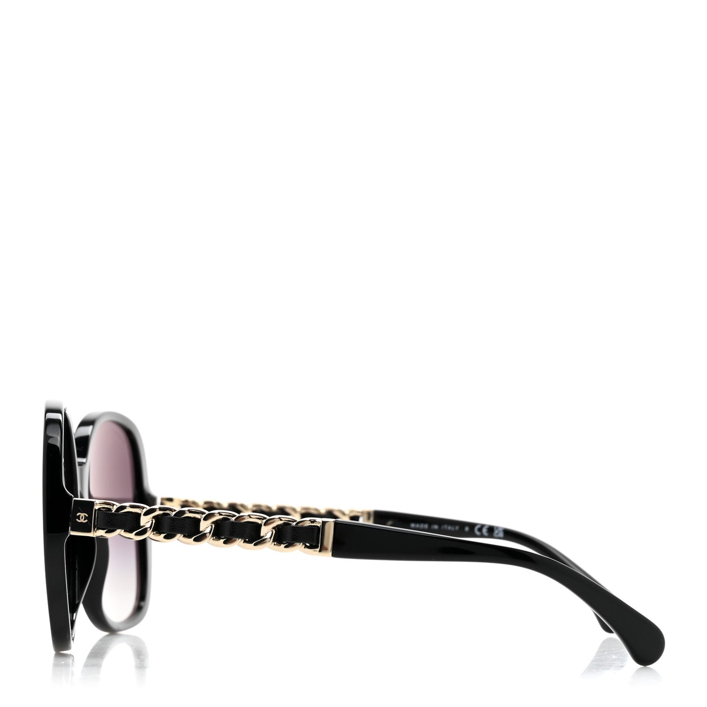 Acetate Chain Sunglasses 5470-Q-A Black