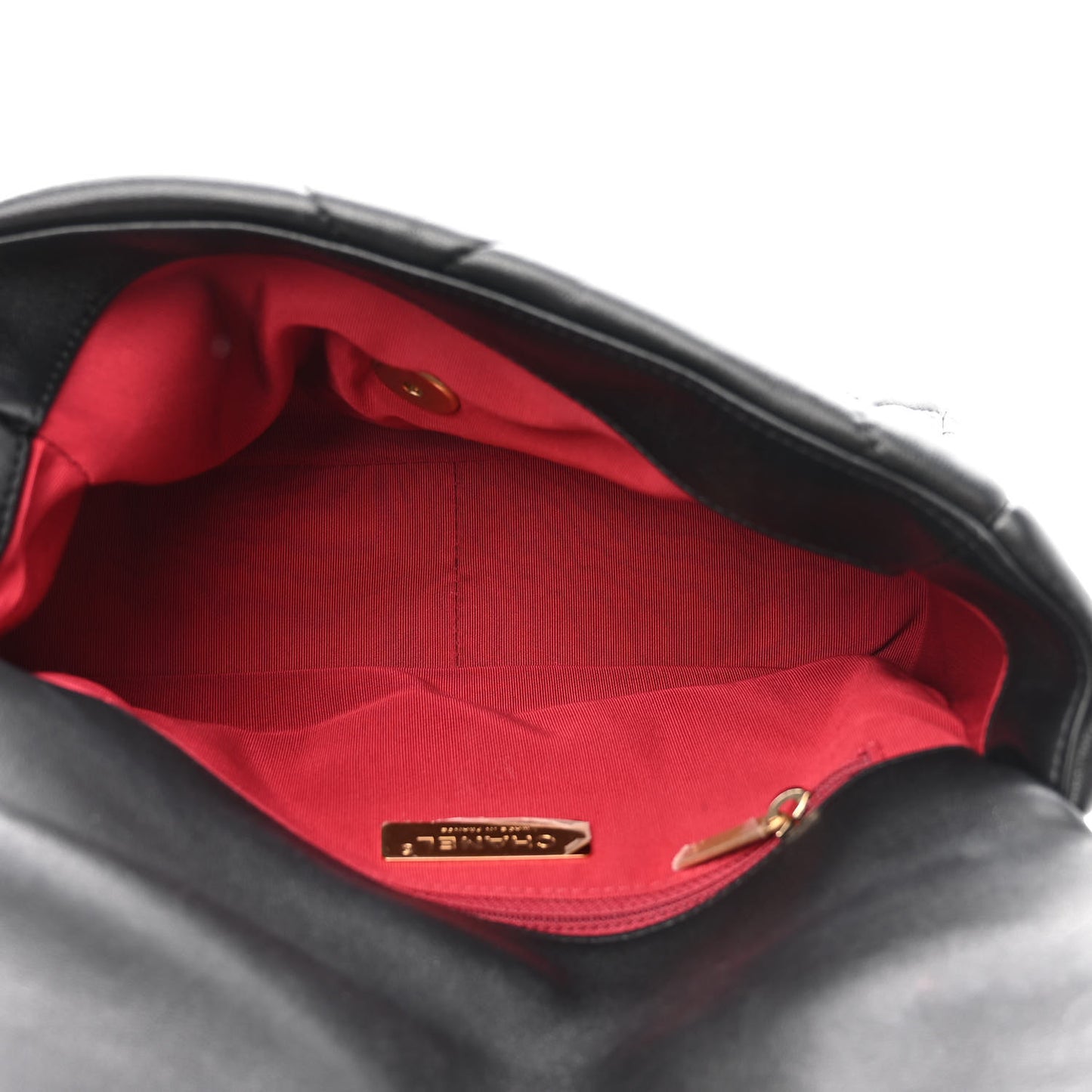 Lambskin Quilted Medium Chanel 19 Flap Black