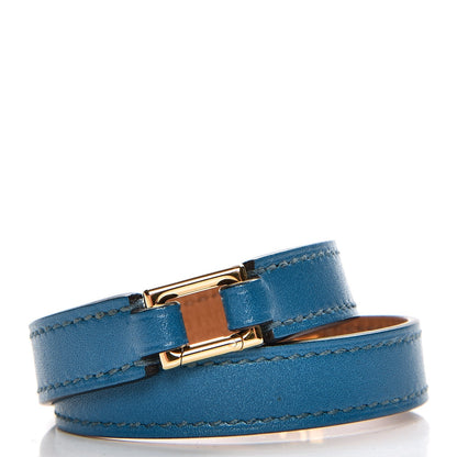 Hermes Tadelakt Rivale Double Tour XS Bleu Izmir 3 of 8