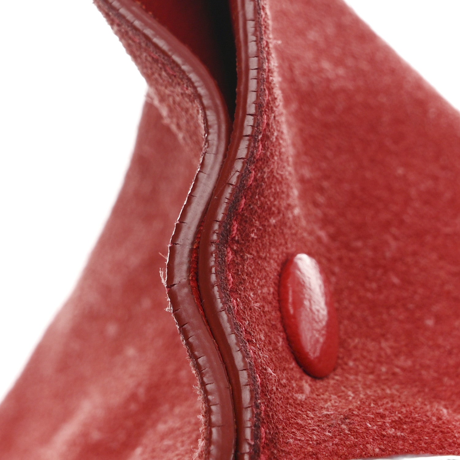 Celine Drummed Calfskin Suede Medium Trapeze Coquelicot 17 of 18