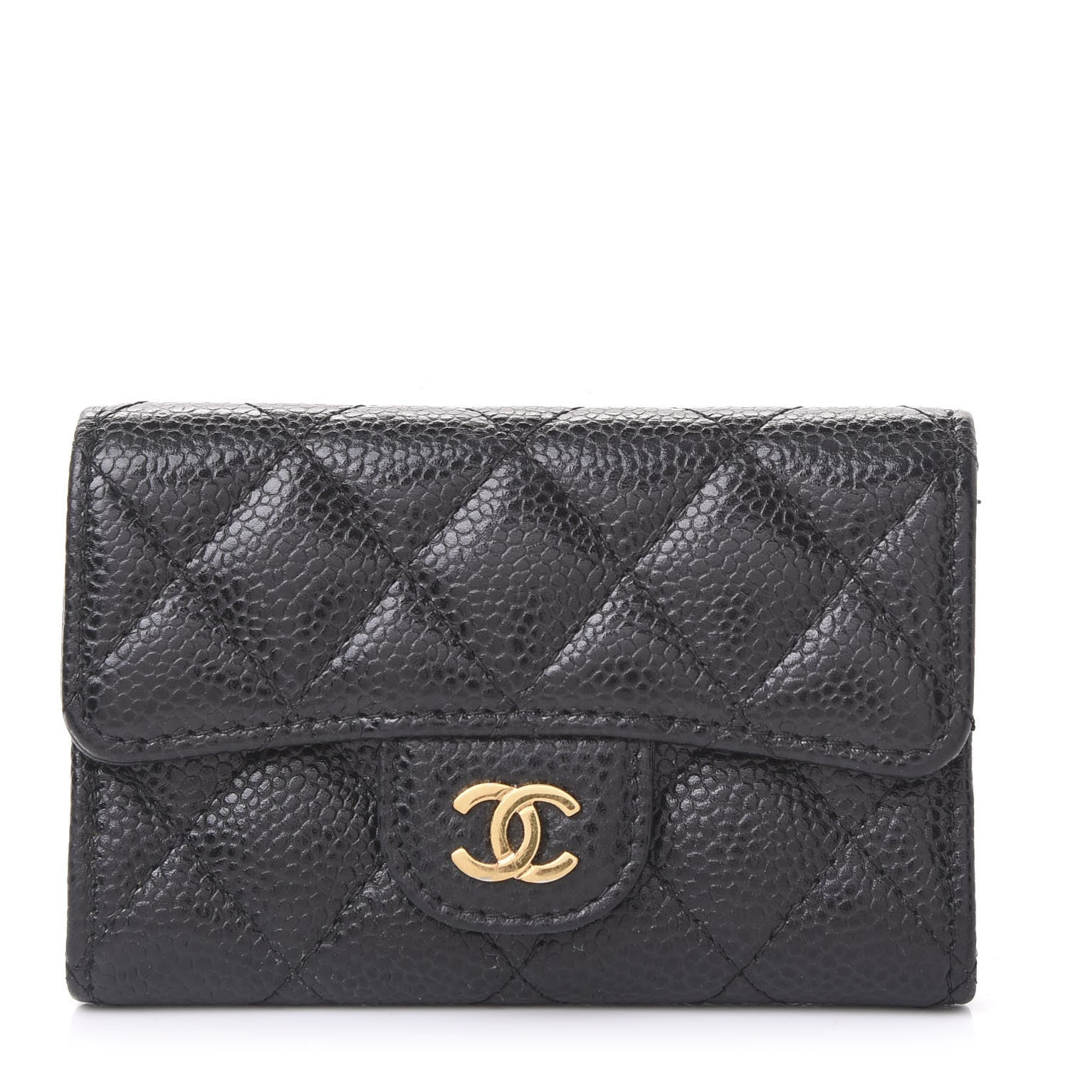 Chanel Caviar Quilted Flap Card Holder Black 1 of 11