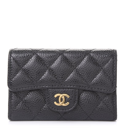 Chanel Caviar Quilted Flap Card Holder Black 1 of 11