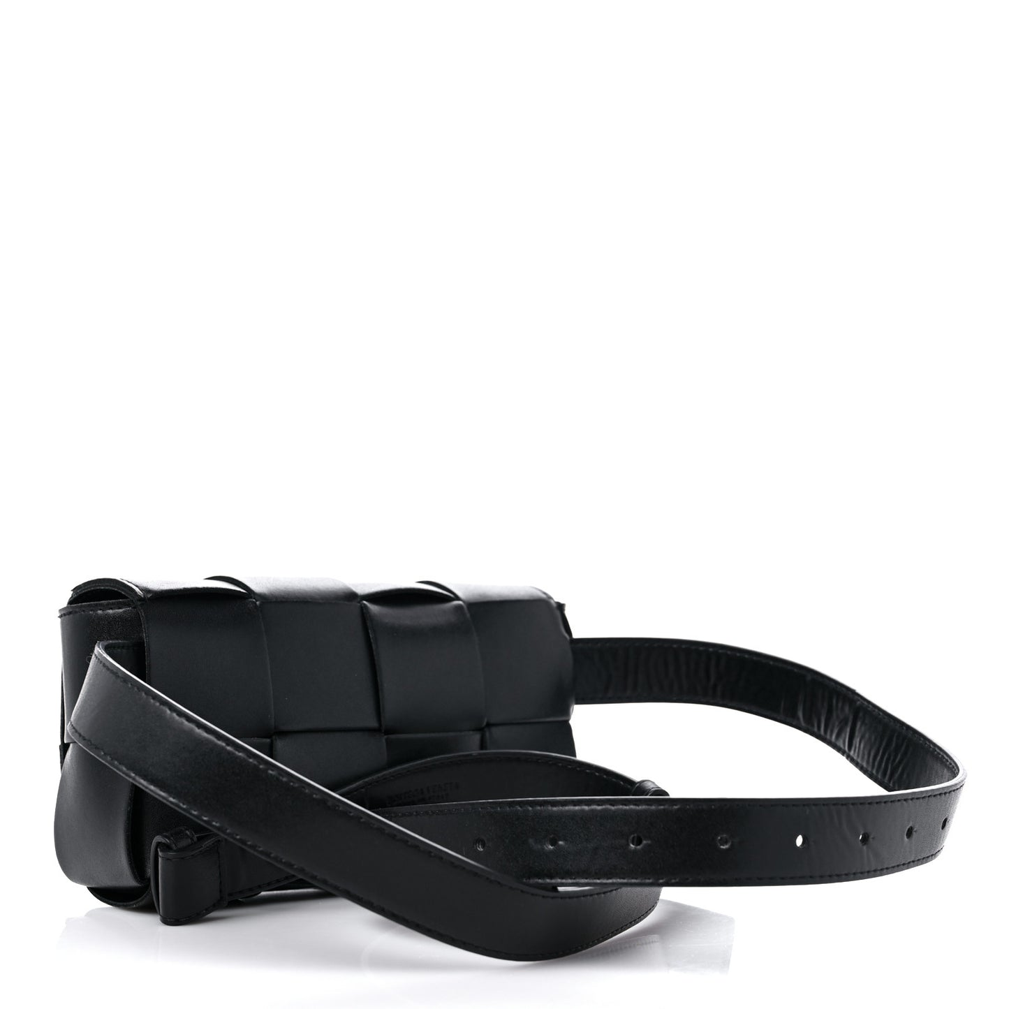 Nappa Maxi Intreccio The Belt Cassette Bag Black