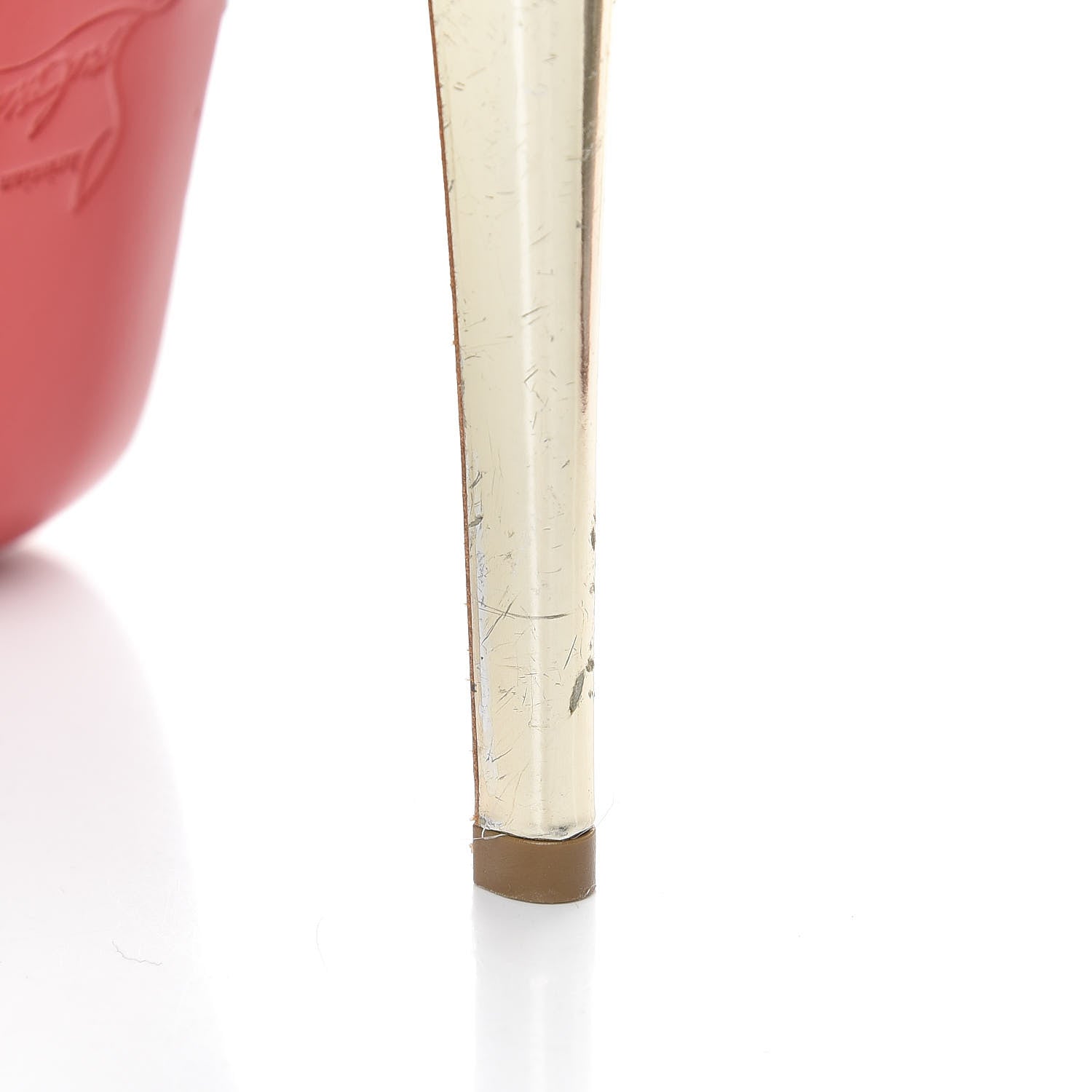 Christian Louboutin Glitter Sirene Lady Peep Sling 150 Pumps 37.5 Silver Light Gold 14 of 19
