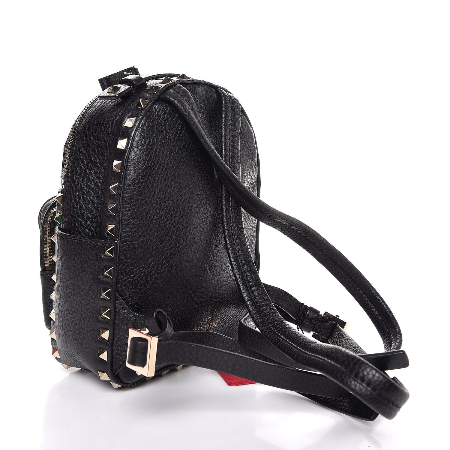Valentino Garavani Pebbled Calfskin Mini Rockstud Backpack Black 3 of 6