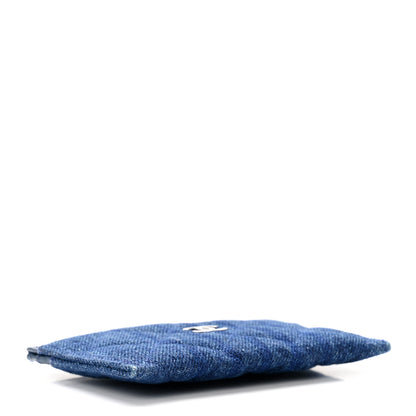 Chanel Denim Goatskin Quilted Card Holder Blue 4 of 8